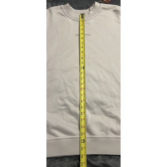 XL Mitchell & Ness Branded Script Crewneck Sweatshirt Mens Light Grey - Picture 7 of 9